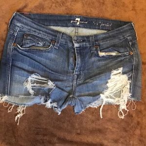 7 For All Mankind distressed shorts